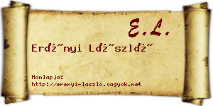 Erényi László névjegykártya