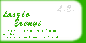 laszlo erenyi business card